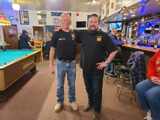 Mark and Rich sporting their Life Membership T-shirts