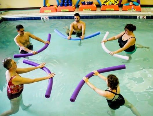 Pool Pilates class