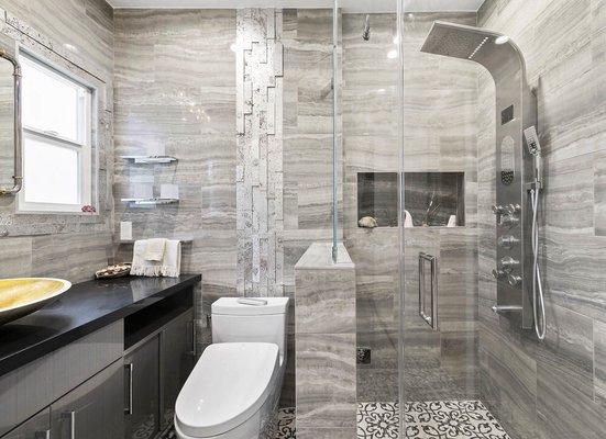 Custom shower bathroom