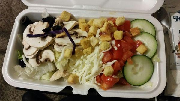 This is AFTER I removed the onion. Impressive salad for only $3.99!