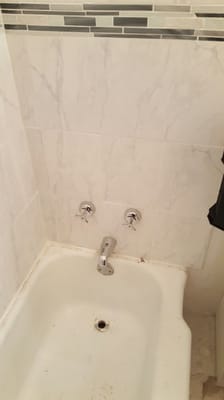 Installed new stems and trim, for a nice new look on an old faucet.