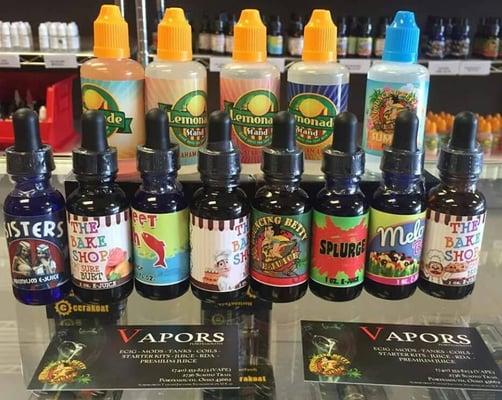 TONS of premium juice options.