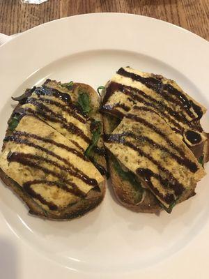 Shiitake tartine with tofu- really tasty!