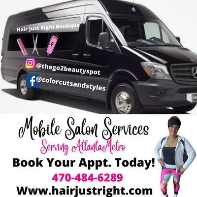 Offering mobile salon services.