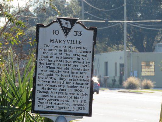 Historic marker at the corner of Hwy 61 & 5th Avenue at the church.