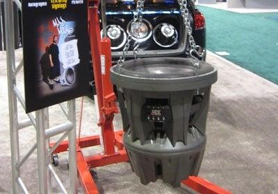 Largest subwoofer on the market, The Jackhammer, 369 pounds..24 inches