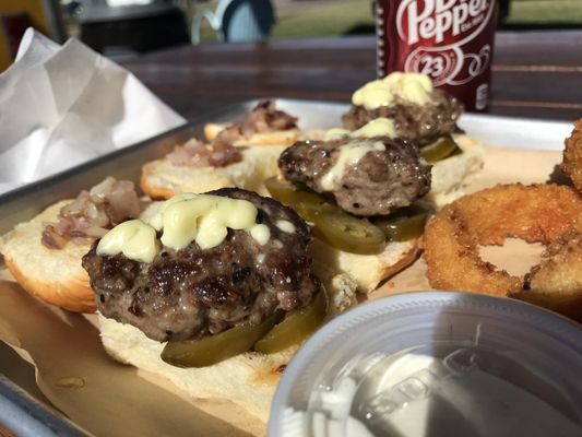 sliders with blue cheese