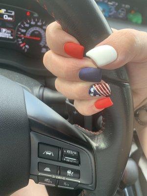 4th of July nails by Ty