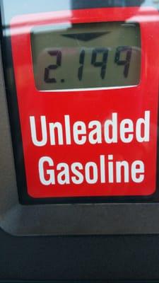 Used my .30 gas rewards and got my gas for 2.19. Even without the rewards it's 2.49. Winning, yeah!