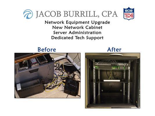 Network Upgrade & Cabinet Installation @ Jacob Burrill, CPA in Kona