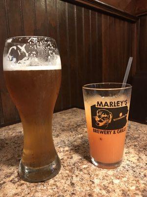 Flight 870 IPA and a Marleys Sunset.