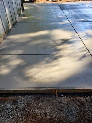 Broom Finish Concrete Driveway