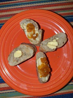 Foie Gras in a Jar
 with Baguette and Bitter Orange Chutney