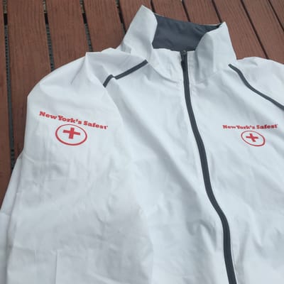 The latest wind and water repellent jacket for lifeguards just amazing!