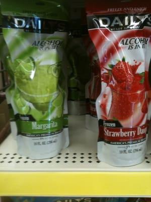 Frozen drinks with alcohol - $.01 more than at Albertsons or Walmart