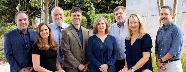 (L to R): Drs. James Lord, Stacey Nieder, Timothy Coalwell, Ray Robinson, Julie Robinson, Michael Reeves, Lisbeth Berge, Jeffrey Kim