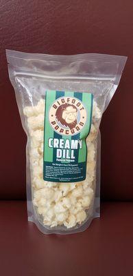 Creamy Dill flavored popcorn