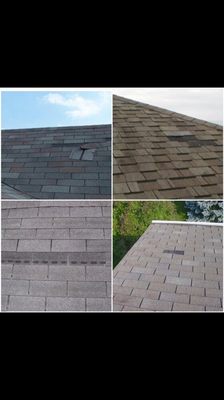 Do you have missing shingles or any storm damage?  Let us help you get a roof through your insurance company.