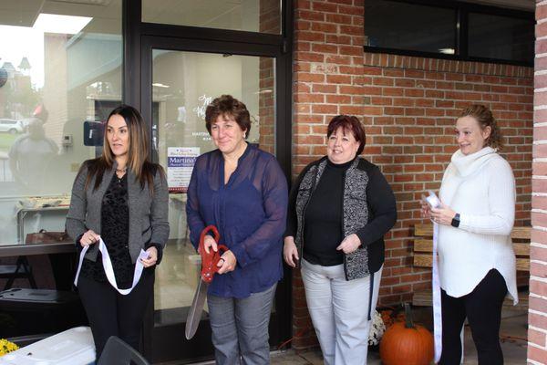 our Ribbon Cutting Ceremony on October 16,2023. Left to right; Rhianna Reichard, Martina Kondas, DPT- Owner, Tracy Becker, and Ashley Brown