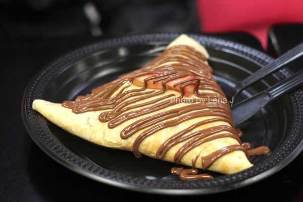 Nutella and strawberry crepe ($13.50)