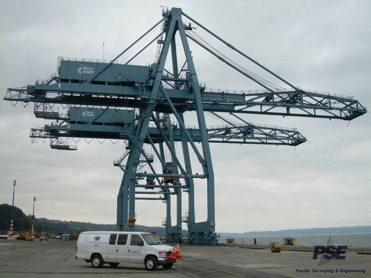 Survey crew at the Pacific Terminal Wharf, Everett, WA