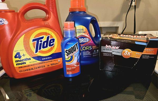 Laundry detergents I usually use.