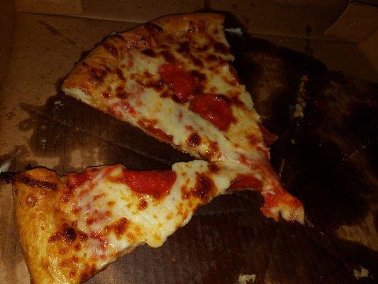 Pepperoni pizza. Sorry it's a lame pic, but they needed more pictures and I forgot til after we started eating lol