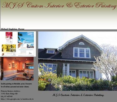 M.J.S Custom Interior & Exterior Painting