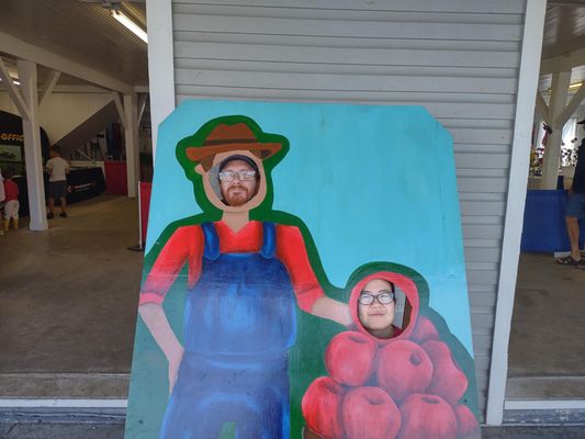 One of the novelty photo stations near the main barn.