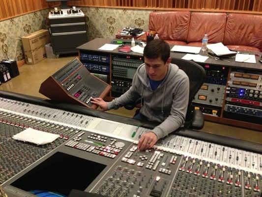 SSL 9000 board in Mixing room at 12th street recording studio in Austin