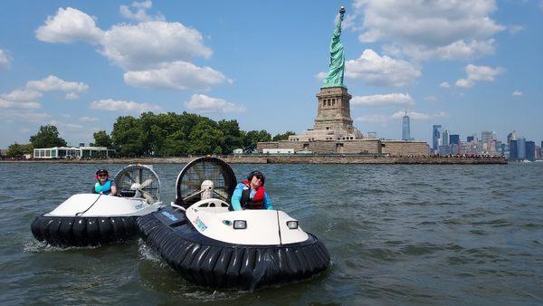 Happiness is a beautiful day and a fun filled tour of New York and the Statue of Liberty.