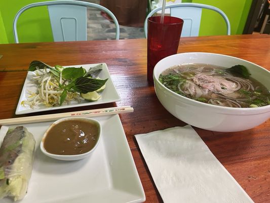 Pho and rolls