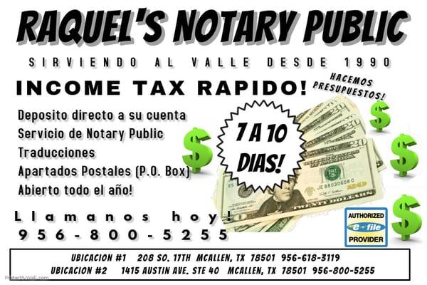 Ven a visitarnos en cualquier de nuestras dos locaciones en McAllen!