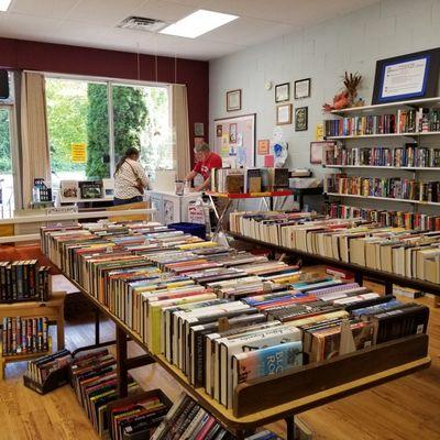 Our volunteer staff are happy to show you the layout of the store so you can find your favorite authors.