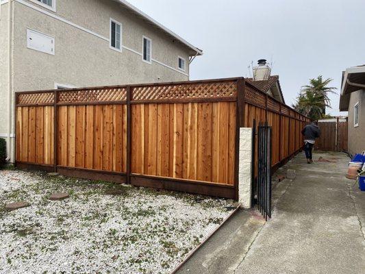 Protecting a fence with Oil base clear stain finish