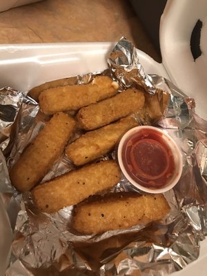 Mozzarella sticks appetizer