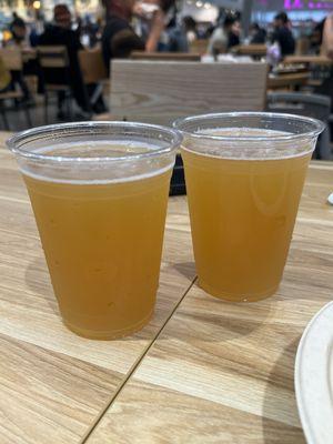 Two orders of Yuzu Beer