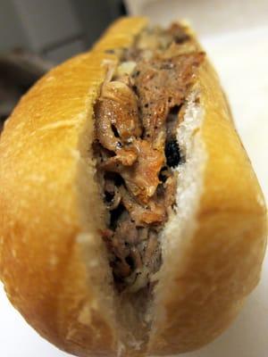 Cheesesteak w/ mushrooms and provalone.