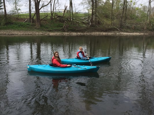 Starting our kayak trip down the Swatara