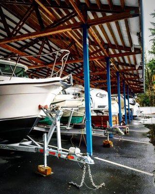 Covered storage for RVs and boats