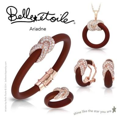 Belle Etoile- Ariandne italian leather, sterling silver with gold vermeil, and CZ set