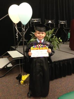 Natey graduating pre-school on to kindergarten!