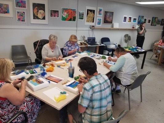 flat felting class