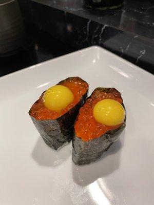 Ikura and quail egg