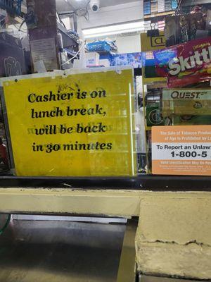 Horrible,  the cashier is always on break, or lunch or sleeping in the back room.  She is always unhappy or rude.