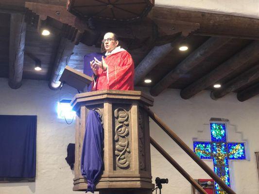 Rev. Ben Garren preached the sermon on Palm Sunday