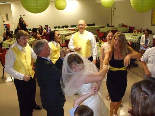 Bride and her sister dancing DuPriest Wedding