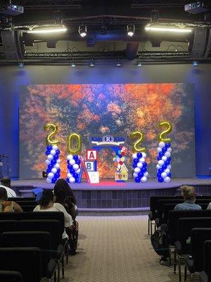 Graduation ceremony setup