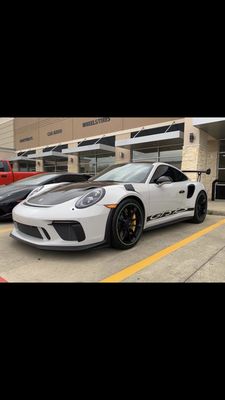 2017 Porsche wrapped in gloss storm grey