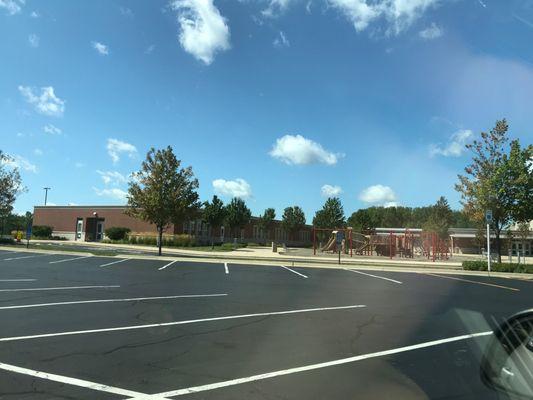 Parking lot and playground